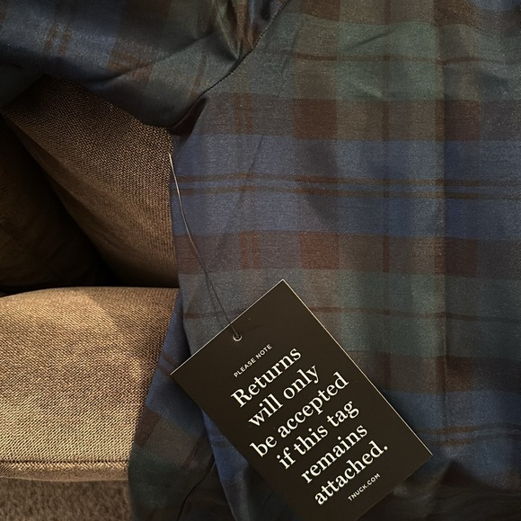 Tuckernuck | NEW Jamie Velvet Trimmed Plaid Blackwatch Midi Dress Size XL - Picture 8 of 8